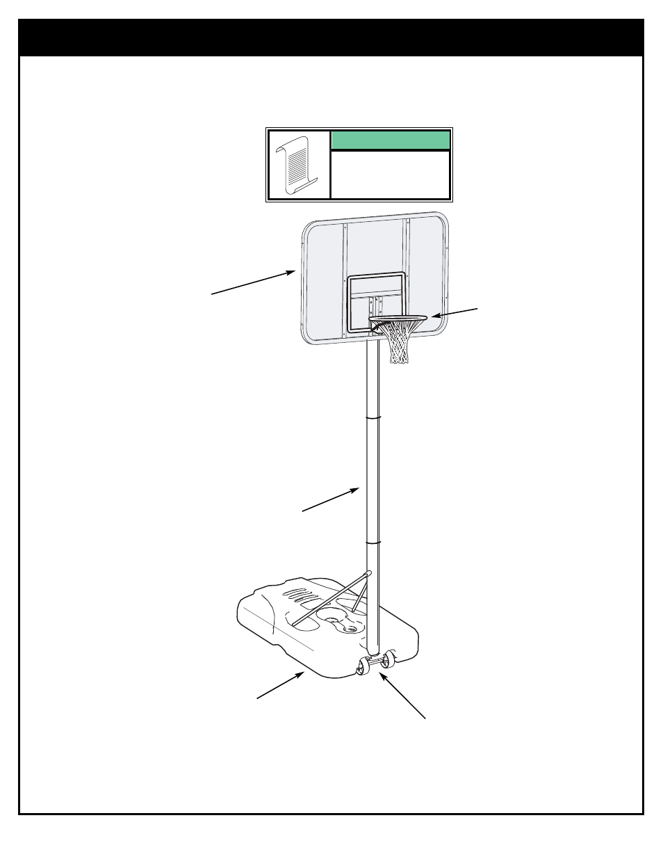 Front view | Spalding M661154 User Manual | Page 4 / 15