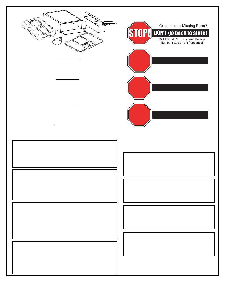 Stop, Halt, Alto! alto | Alto, Gehen sie nicht zum laden zurück | Spalding M770134 User Manual | Page 9 / 32