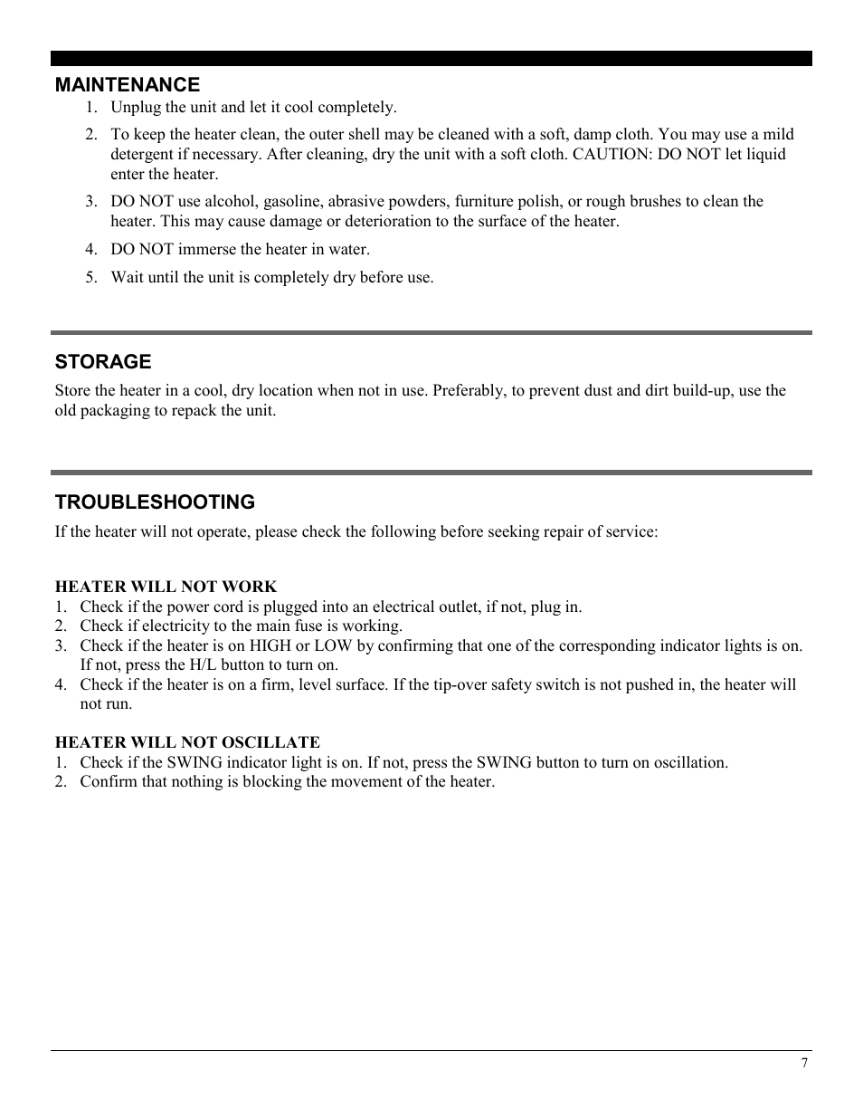 Soleus Air Reflective Tower Heater MS-14R User Manual | Page 7 / 8
