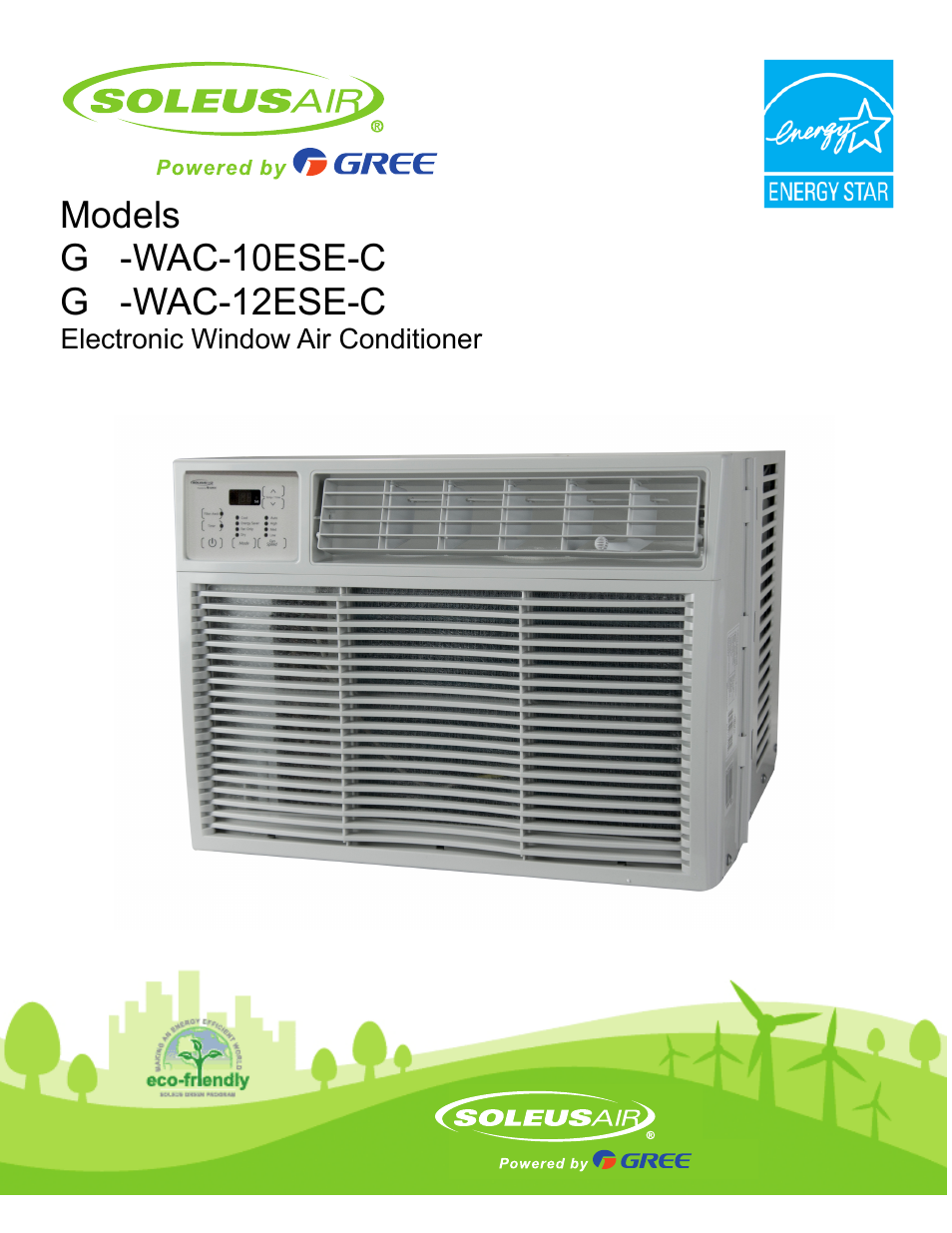 Soleus Air Electroni Window Air Conditioner GM-WAC-10ESE-C User Manual | 20 pages