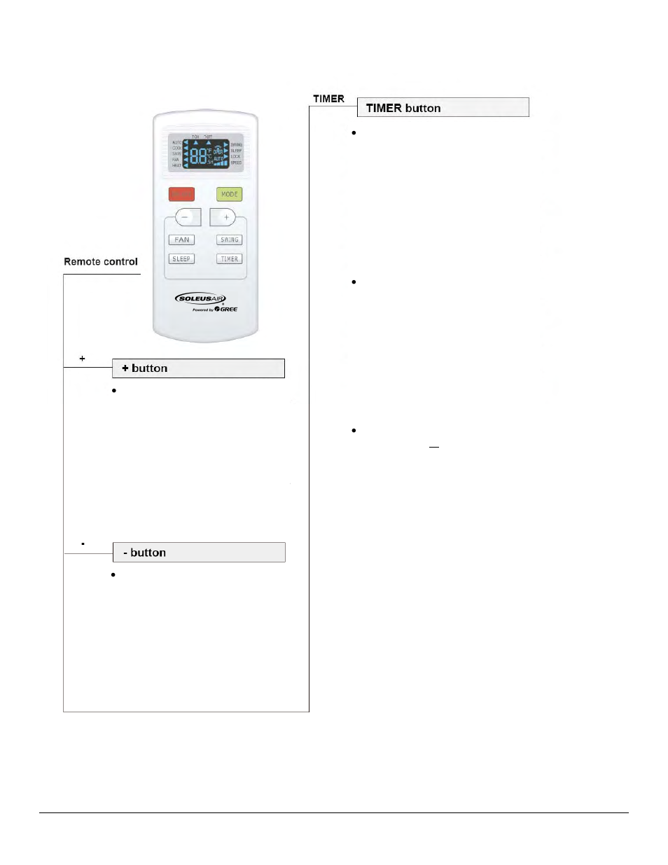 Operating the remote control | Soleus Air SG-TTW-09HC-26 User Manual | Page 10 / 16