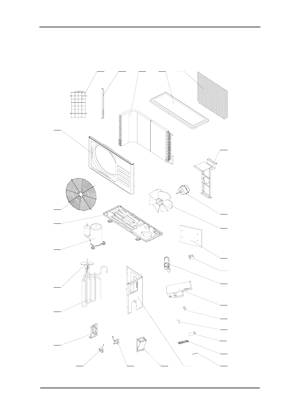 Explosion view, Model, Kfthp-24 outdoor unit | Soleus Air KFTHP-24 User Manual | Page 21 / 27