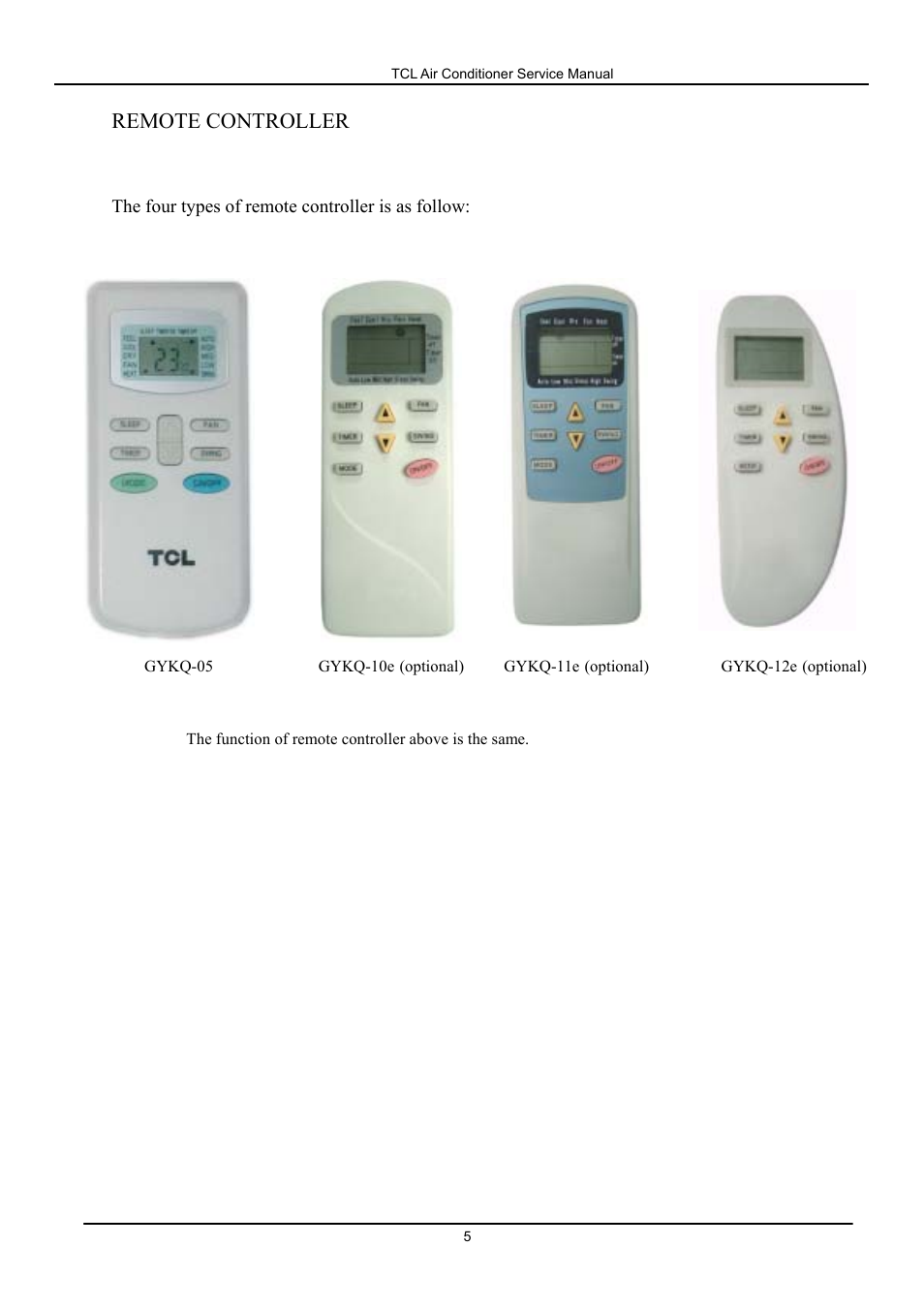 Remote controller | Soleus Air KFTHP-24 User Manual | Page 5 / 27