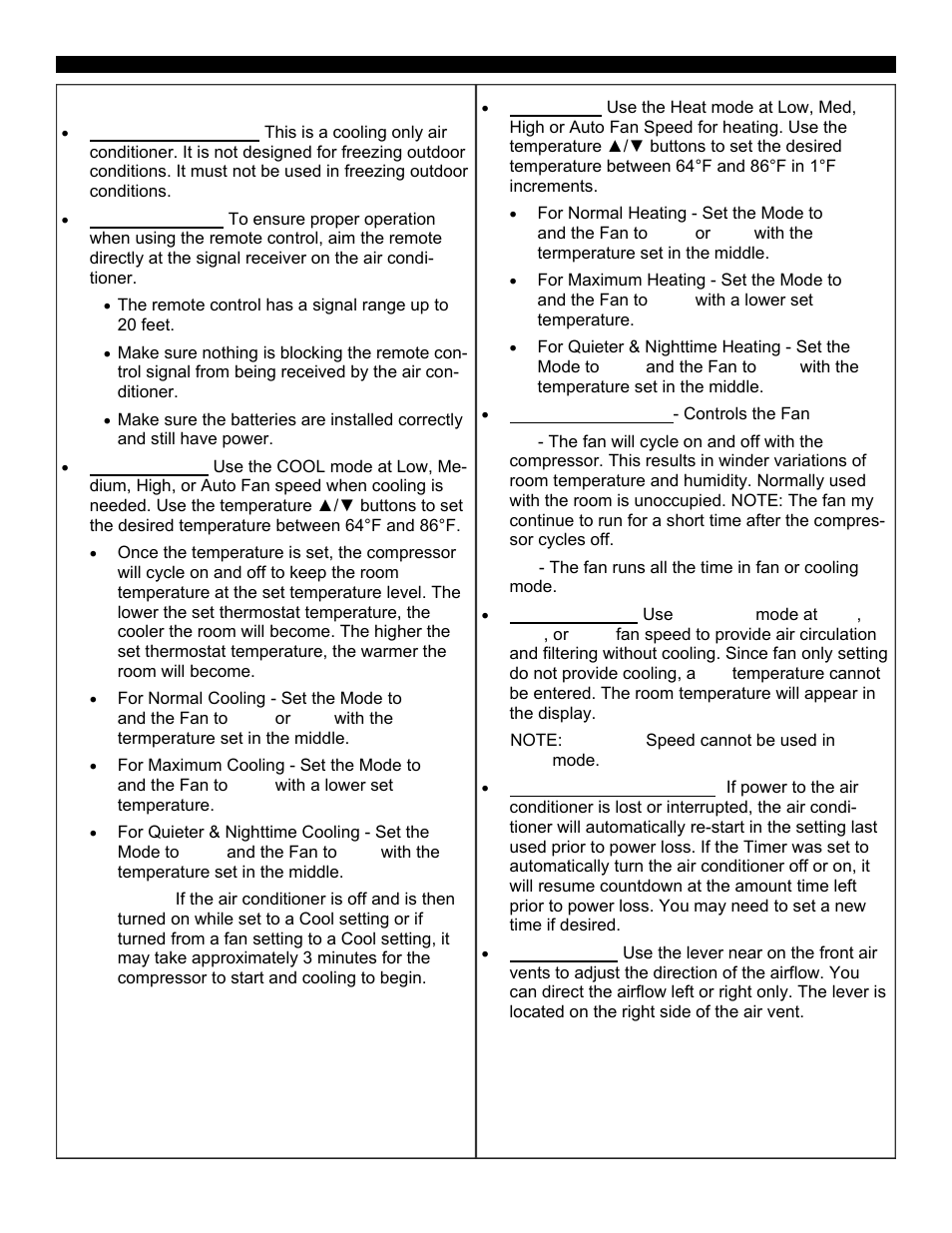 Using your air conditioner | Soleus Air SG-WAC-12HCE User Manual | Page 15 / 20