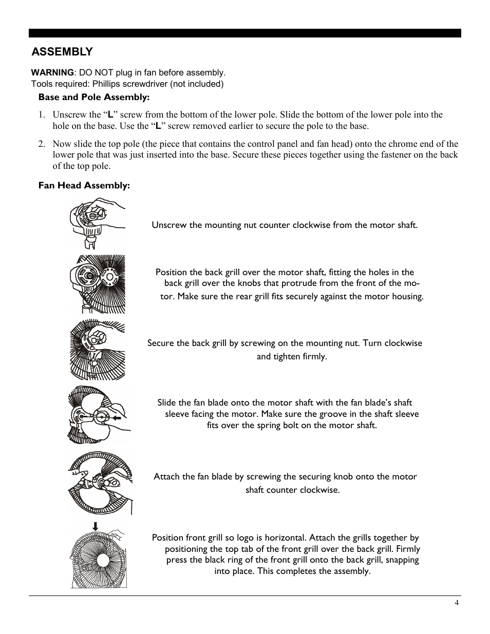 Soleus Air FS3-40R-30 User Manual | Page 4 / 7