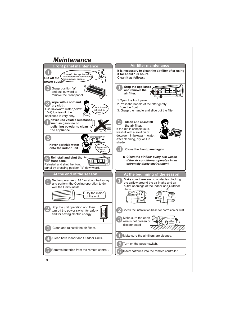 Т³гж 11, Maintenance | Soleus Air KFTHP-12-ID User Manual | Page 11 / 26