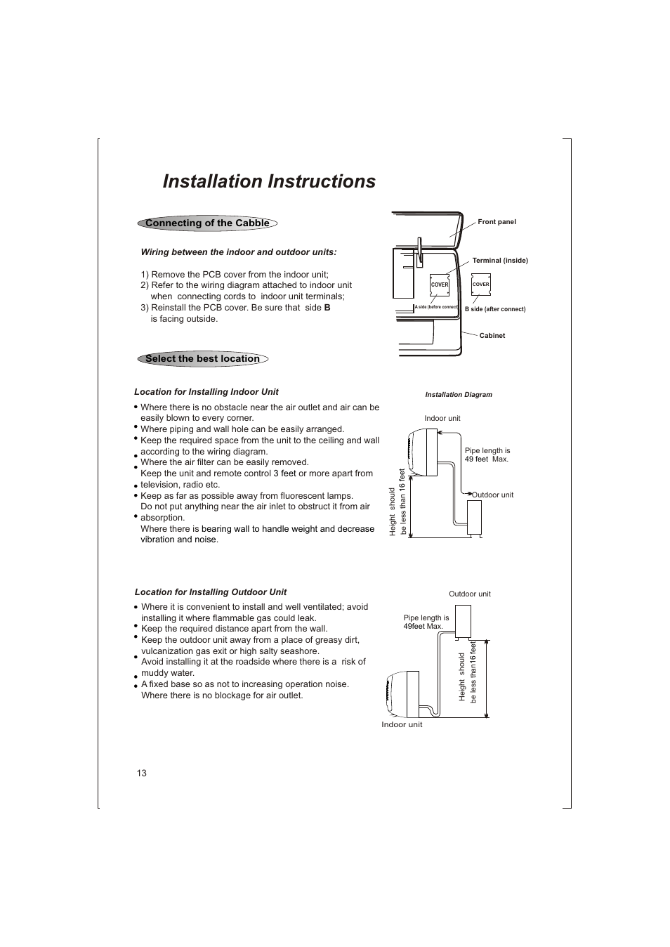 Т³гж 15, Installation instructions | Soleus Air KFTHP-12-ID User Manual | Page 15 / 26