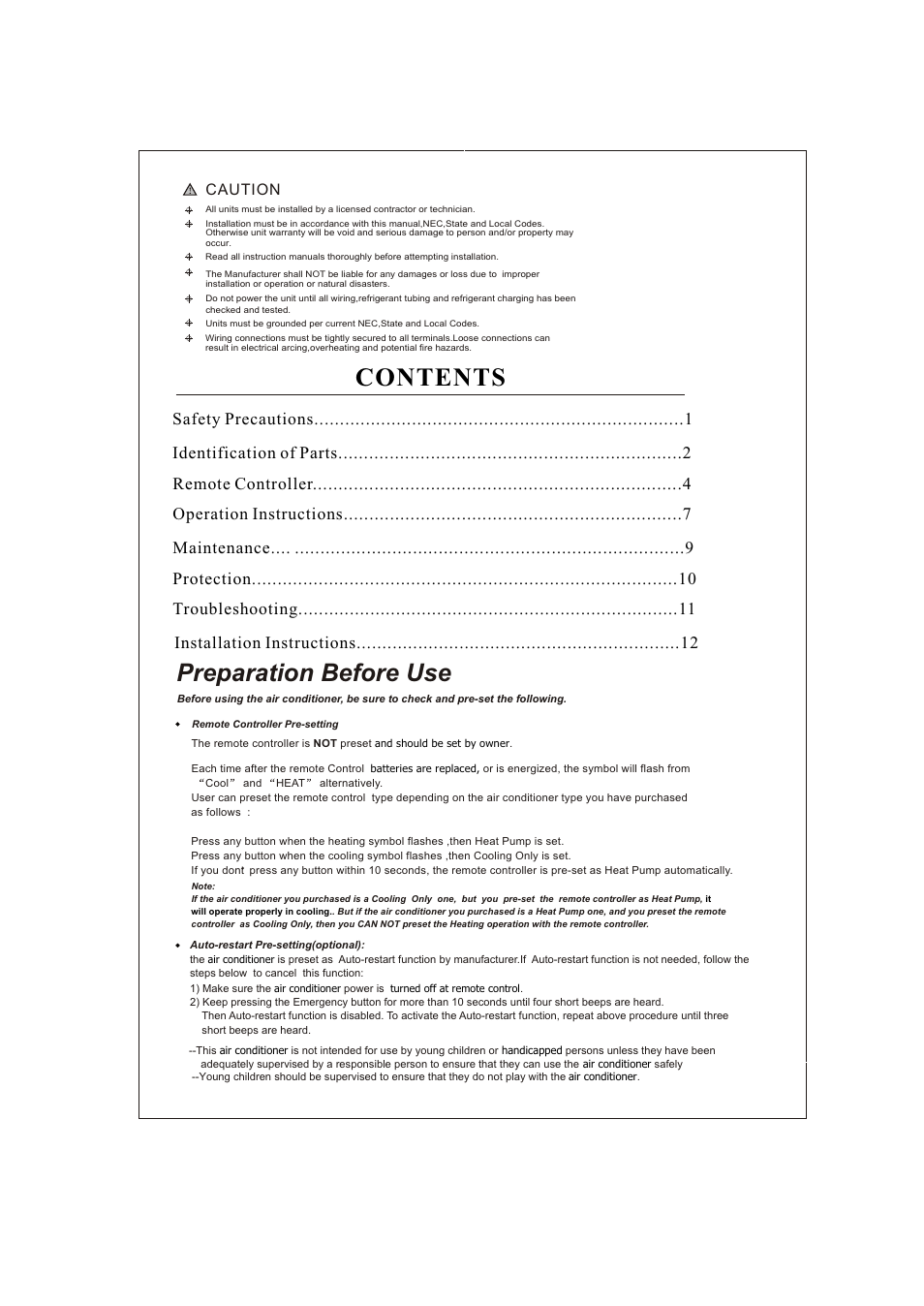 Soleus Air KFTHP-12-ID User Manual | Page 2 / 26
