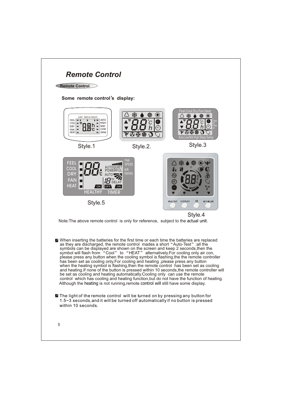 Т³гж 7, Remote control | Soleus Air KFTHP-12-ID User Manual | Page 7 / 26