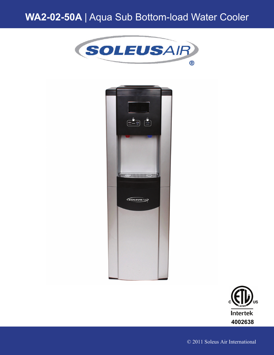 SoleusAir WA2-02-50A User Manual | 10 pages