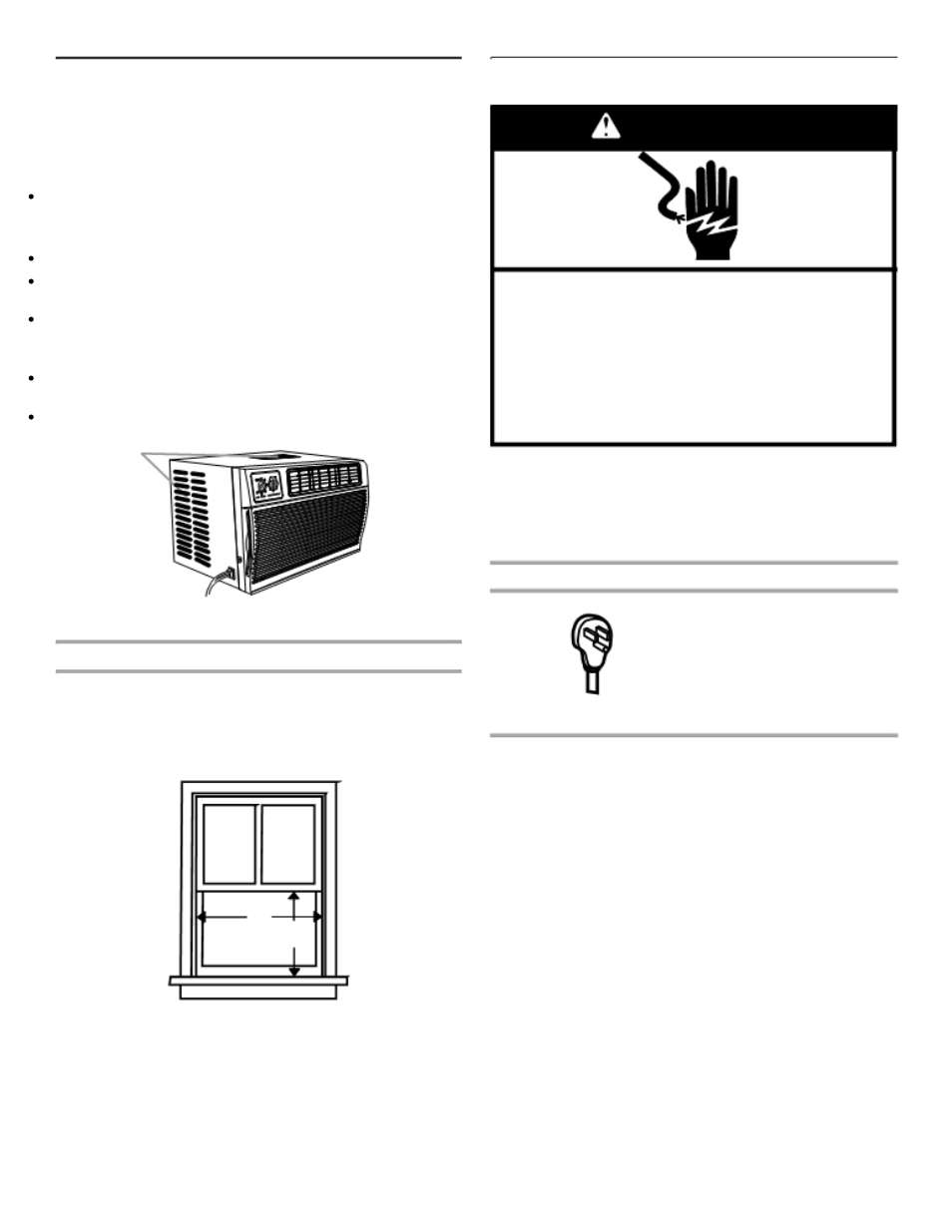 Warning, Location requirements, Electrical requirements | Soleus Air KC-25U User Manual | Page 4 / 14