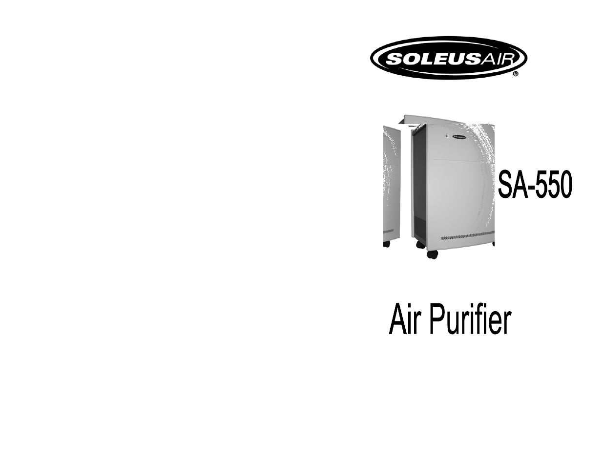 Soleus Air SA-550 User Manual | 7 pages