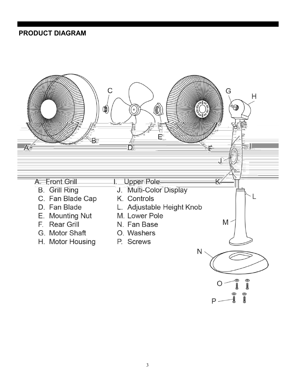 Product diagram | Soleus Air FS1-40R-33 User Manual | Page 4 / 8