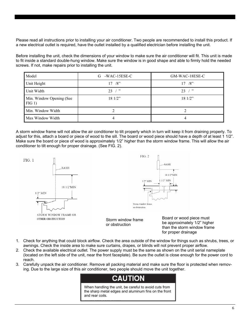 Installation & assembly instructions | Soleus Air Powered by Gree Electronic Window A/C GM-WAC-15ESE-C User Manual | Page 7 / 24