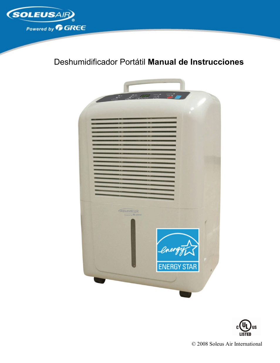 Sg-deh-30m-1 manual_022510 spanish for hd, Modelo no | SoleusAir SG-DEH-70-1A User Manual | Page 9 / 16