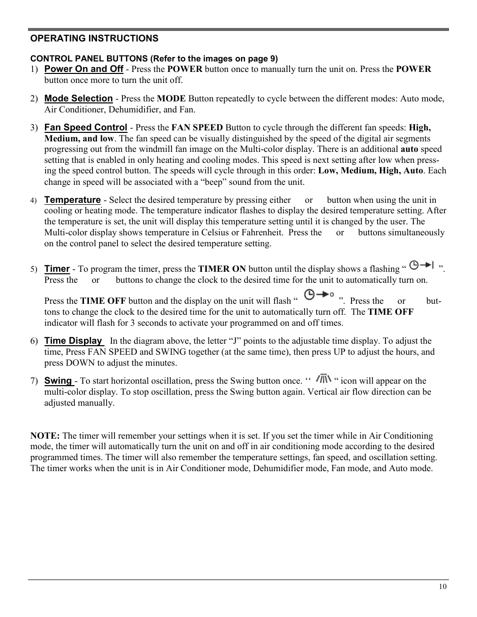 Soleus Air PH3-10R-03 User Manual | Page 10 / 16