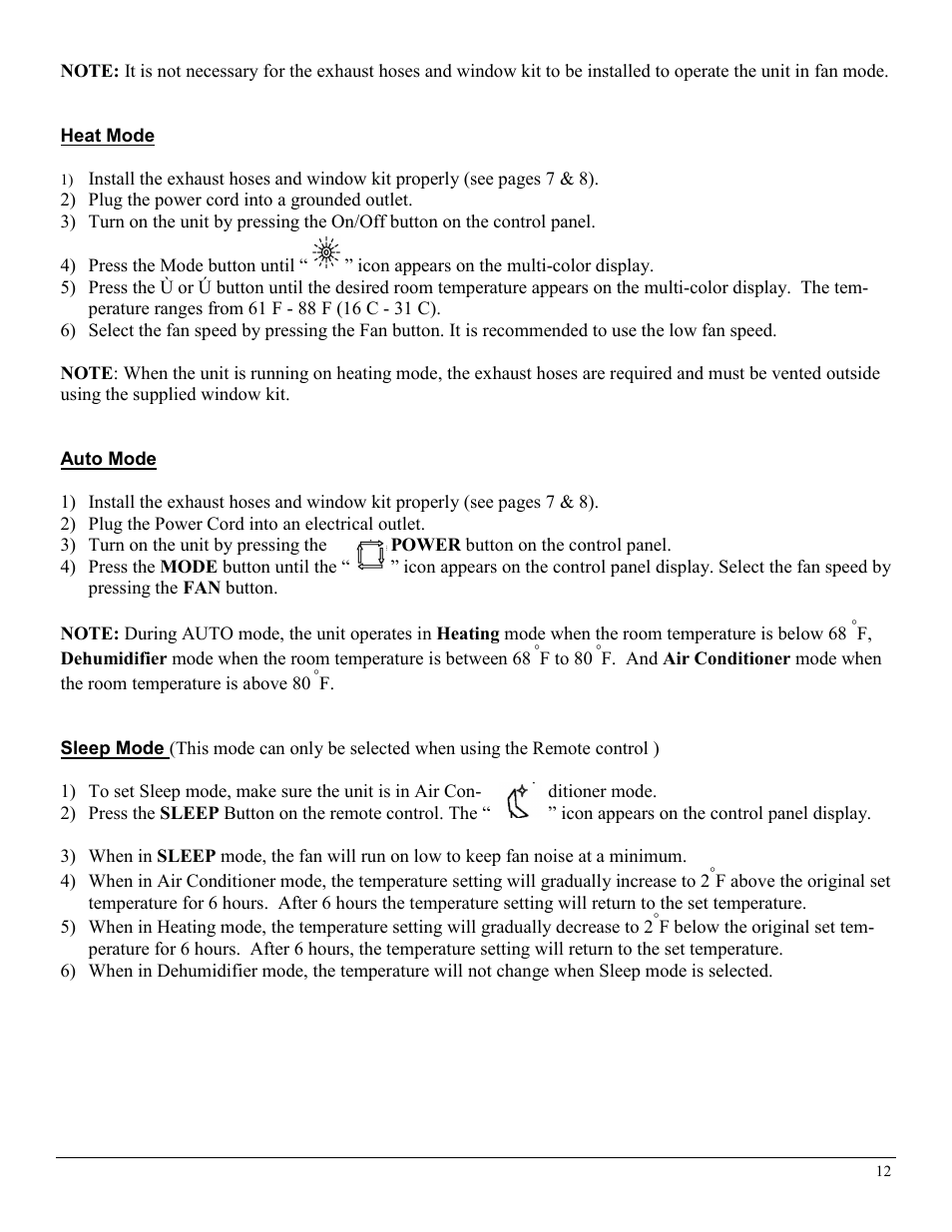 Soleus Air PH3-10R-03 User Manual | Page 12 / 16