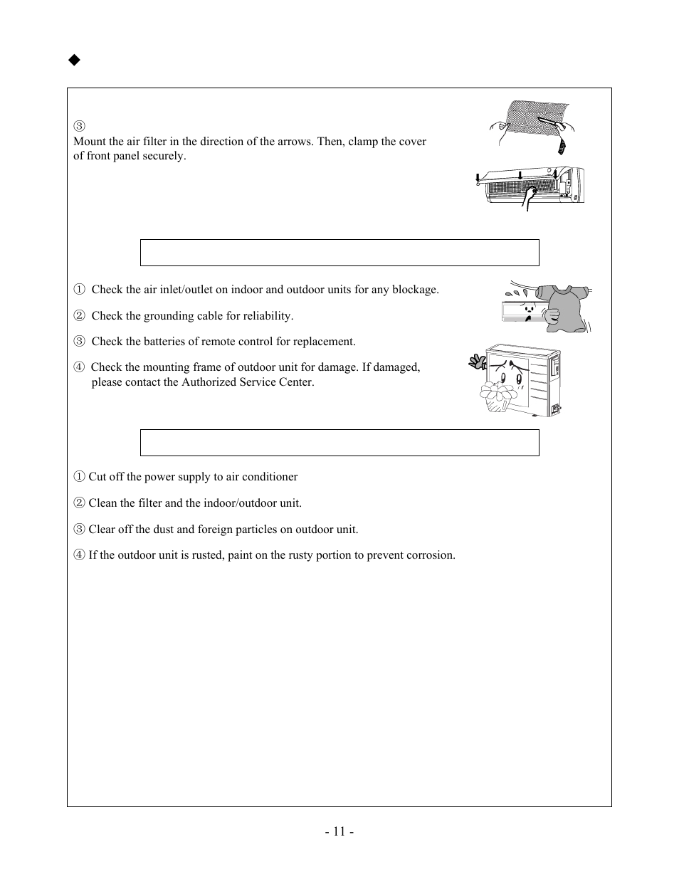 Cleaning and maintenance, Check before seasonal use, Check after seasonal use | Soleus Air KFHHP-18-ID User Manual | Page 13 / 26