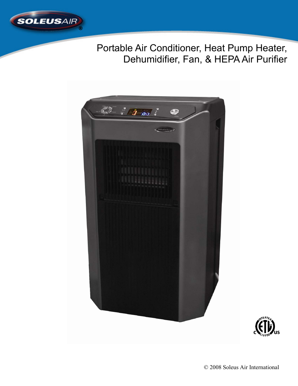 Soleus Air PA1-14R-32 User Manual | 18 pages