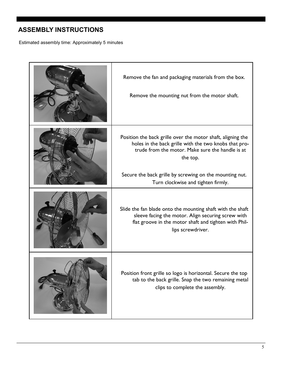 Soleus Air FT1-25-20/21 User Manual | Page 5 / 8