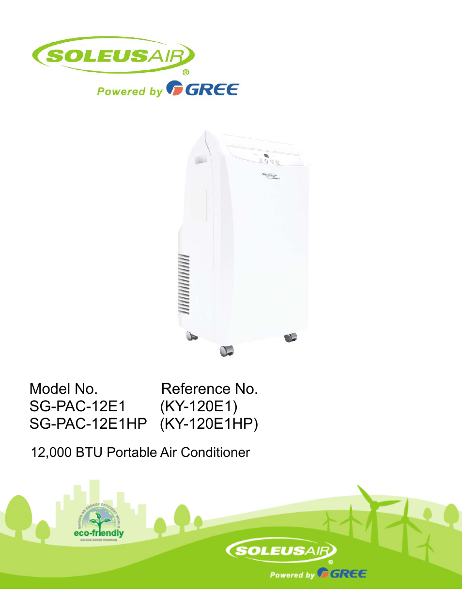 Soleus Air SG-PAC-12E1 User Manual | 16 pages