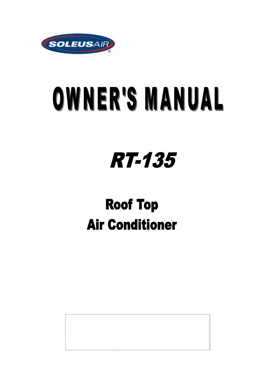 Soleus Air air-condition User Manual | 13 pages