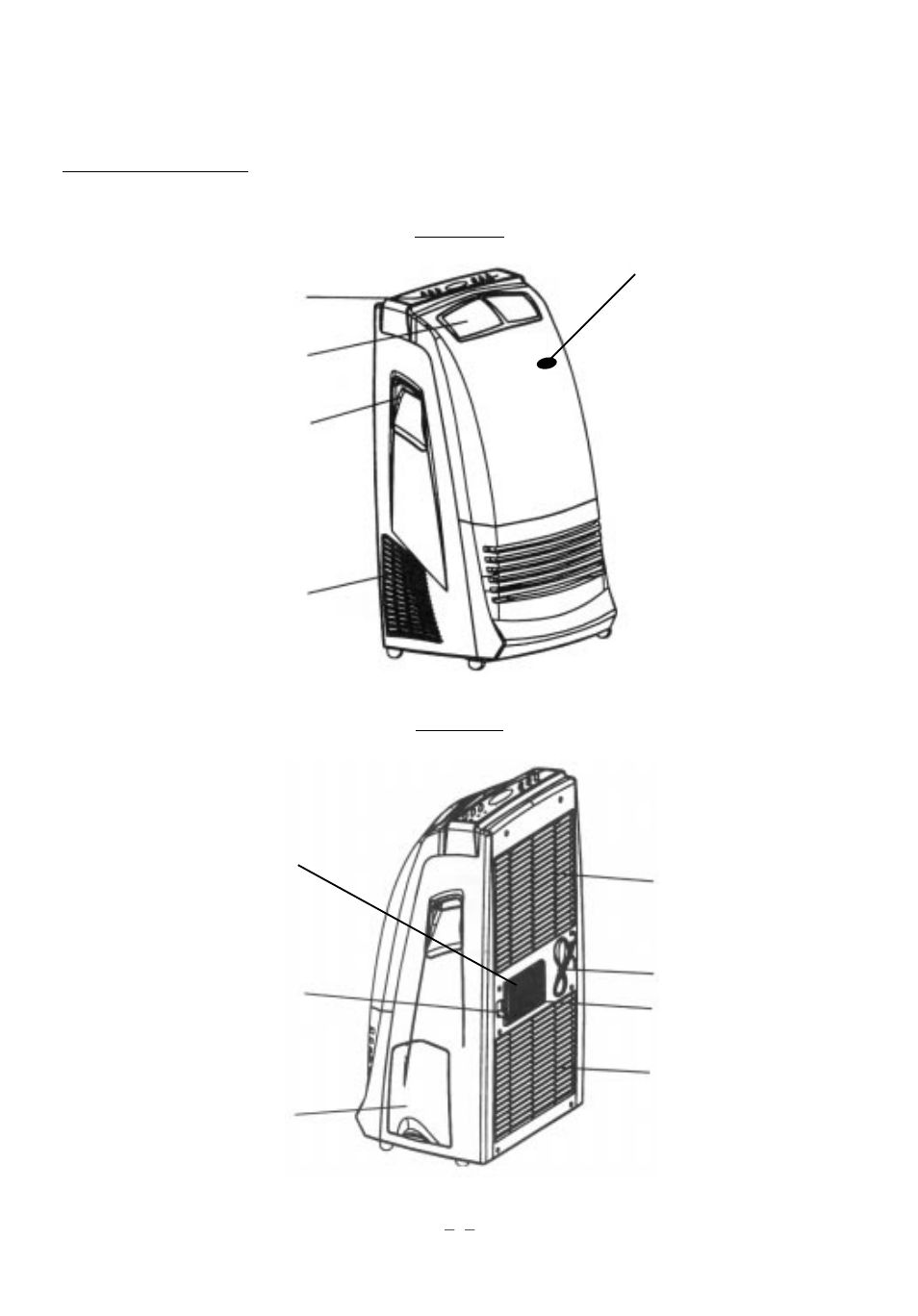 2names of parts front view back view | Soleus Air KY-320 User Manual | Page 4 / 20