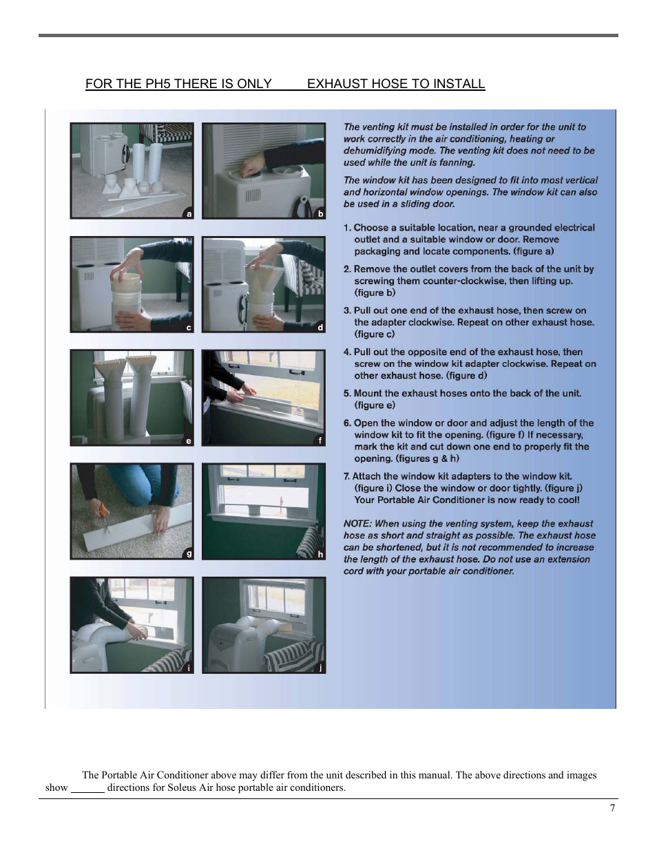 Venting kit installation | SoleusAir PH5-13R-35S User Manual | Page 7 / 16