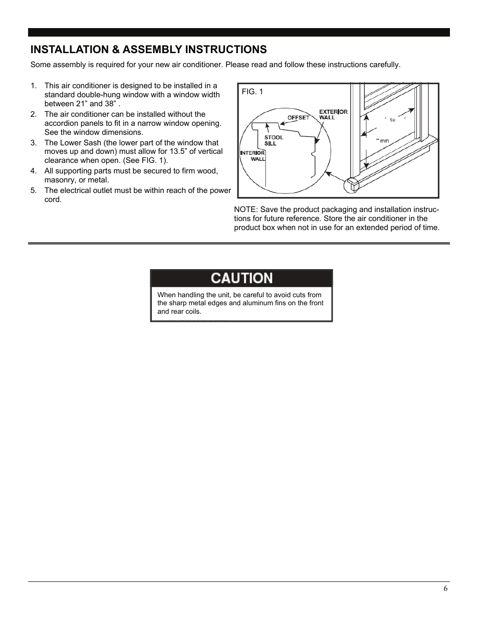 Installation & assembly instructions | SoleusAir SG-WAC-06ESE User Manual | Page 7 / 16