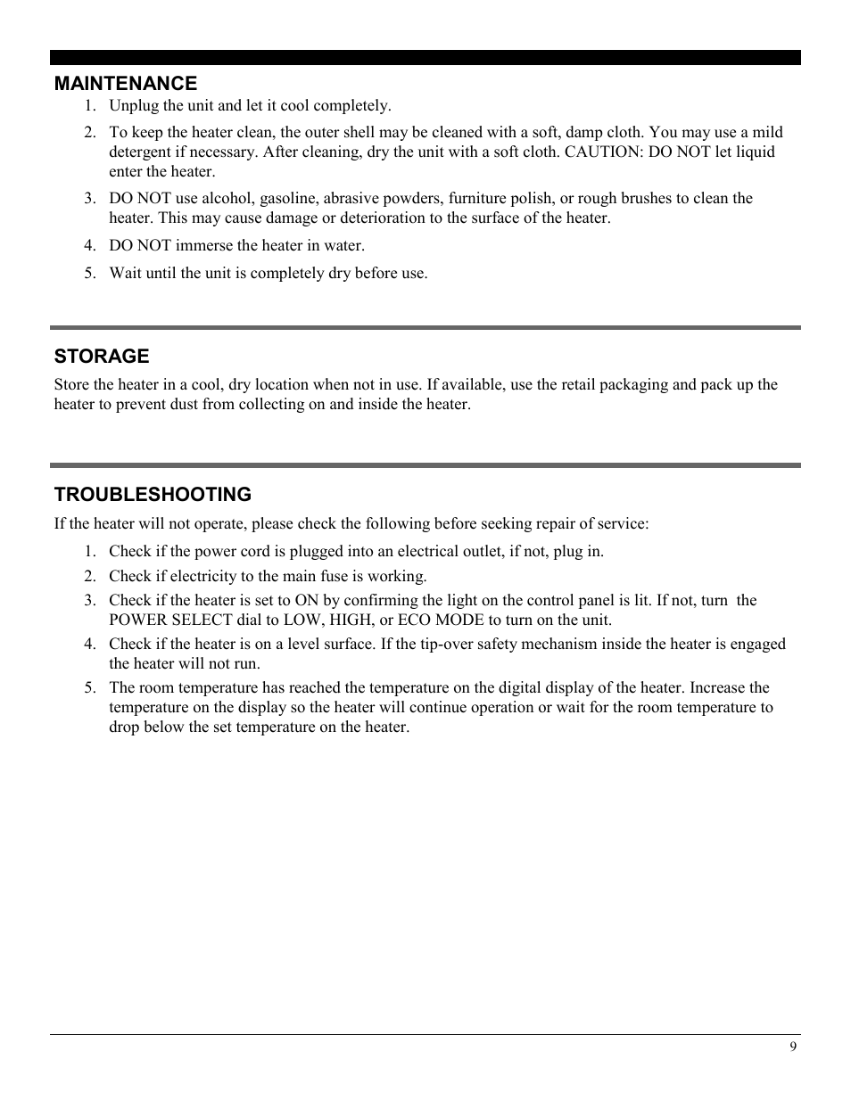 Soleus Air HM1-10-01 User Manual | Page 9 / 10