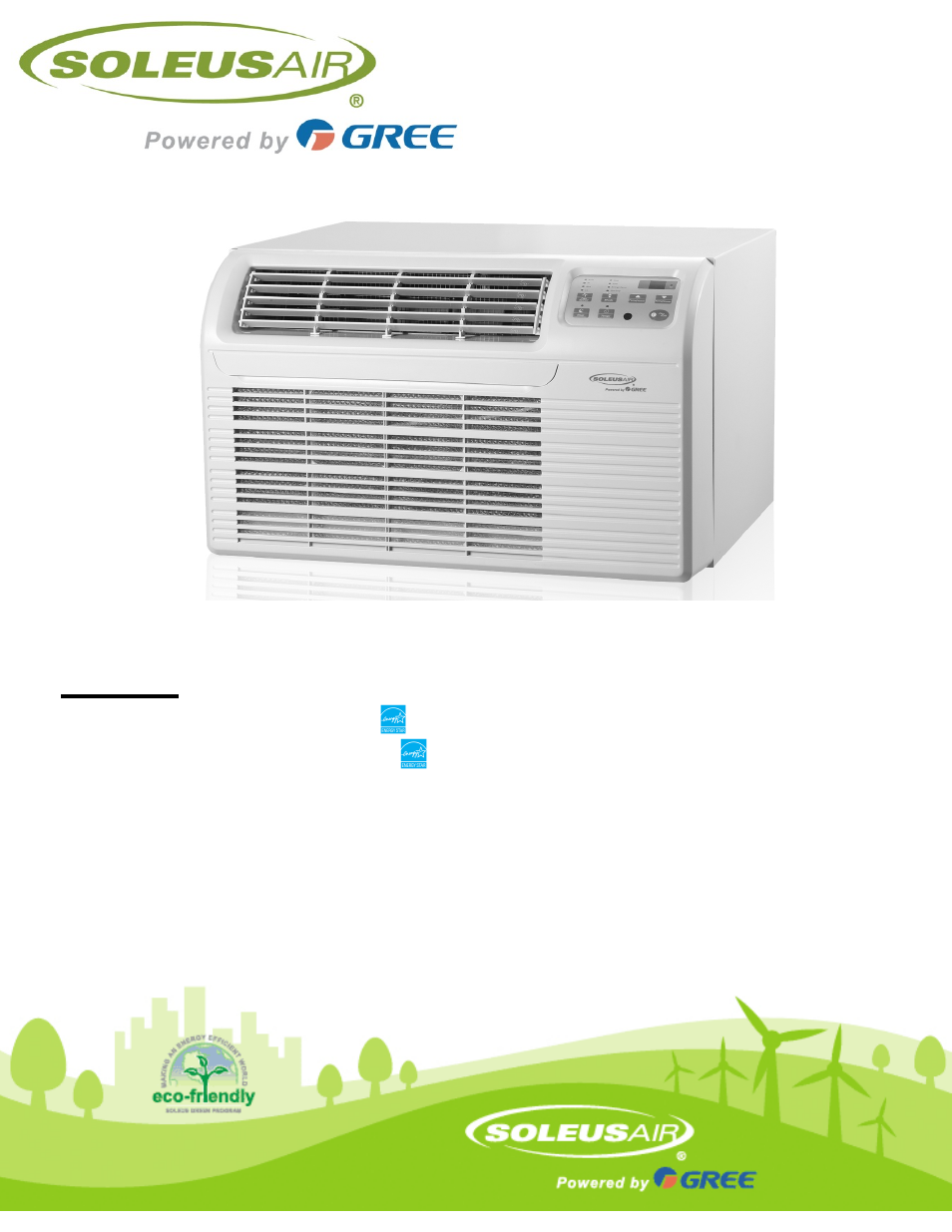 Soleus Air SOLEUSAIR SG-TTW-09ESE-26 User Manual | 17 pages