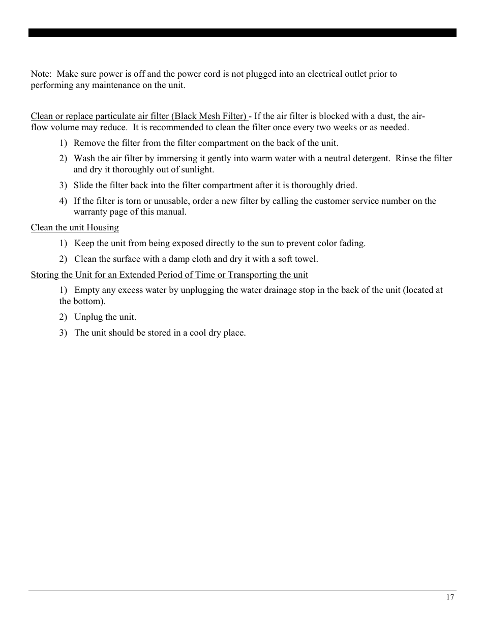 SoleusAir PA1-12R-32 User Manual | Page 17 / 18
