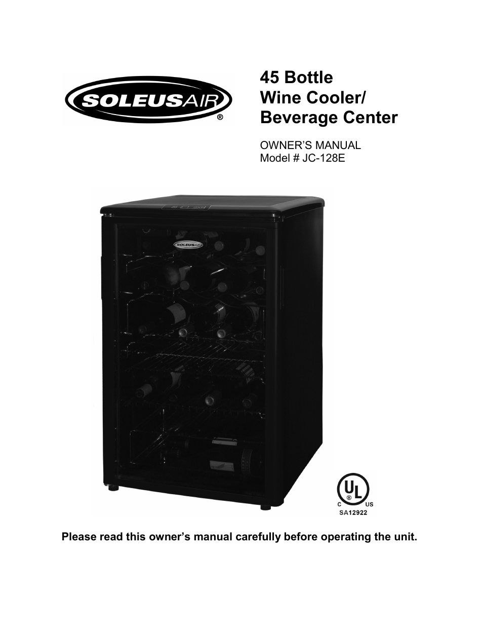 Soleus Air JC-128E User Manual | 10 pages