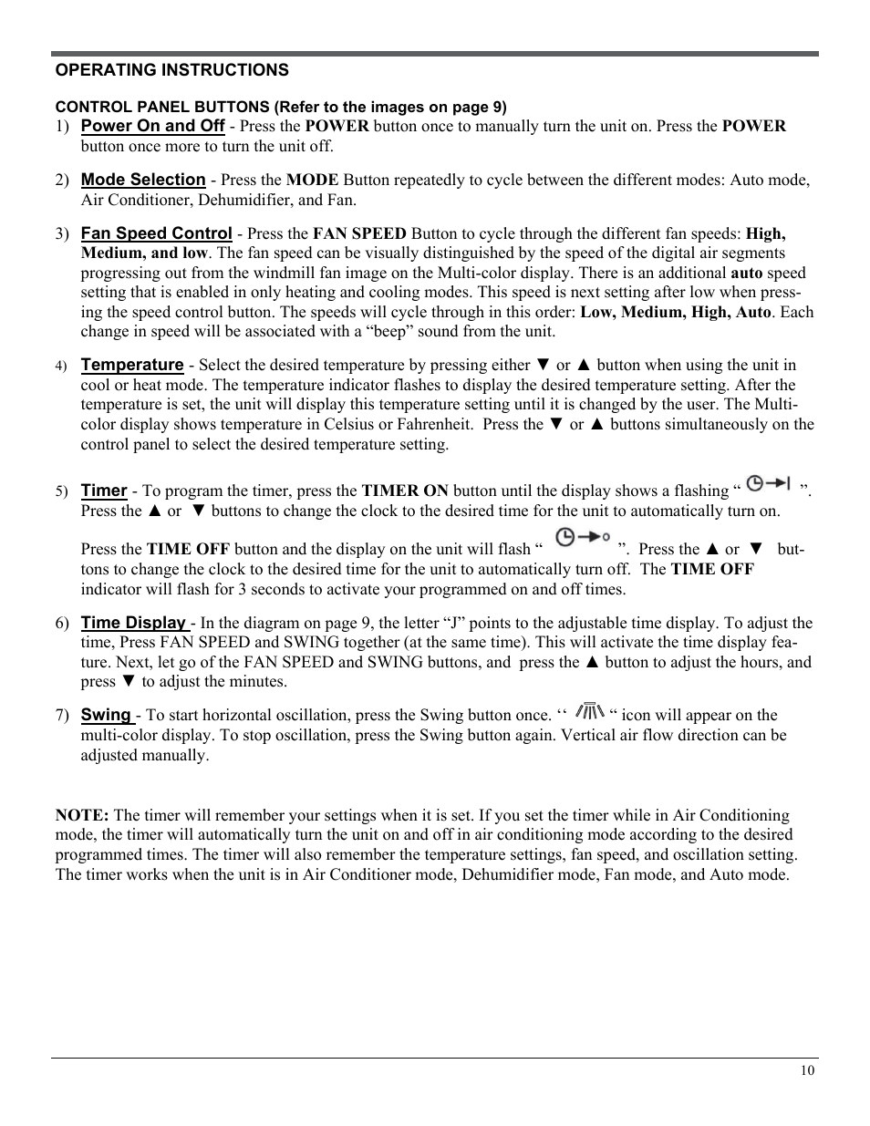 Soleus Air PH3-12R-03 User Manual | Page 10 / 16