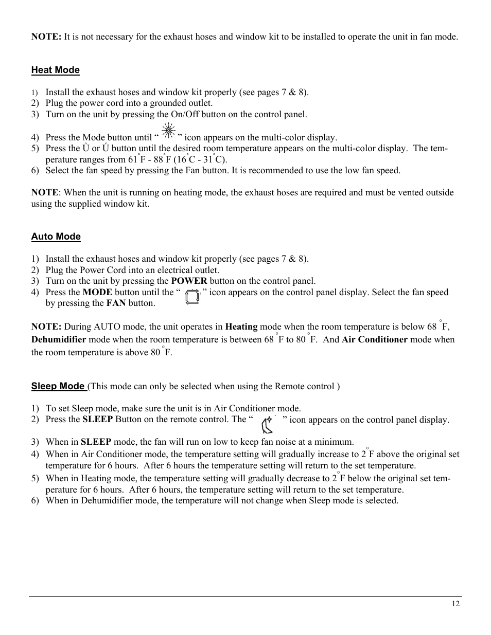 Soleus Air PH3-12R-03 User Manual | Page 12 / 16