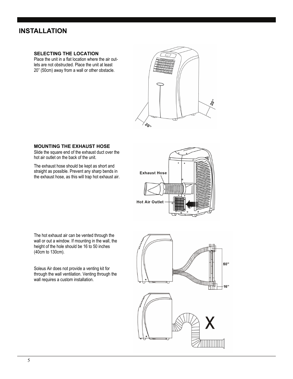 Installation | Soleus Air PH3-12R-03 User Manual | Page 5 / 16