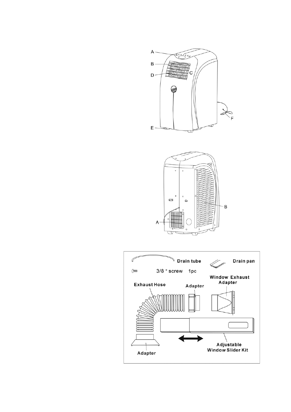 Product diagram | Soleus Air 000 BTU Evaporative Portable Air Conditioner and 14 User Manual | Page 5 / 14