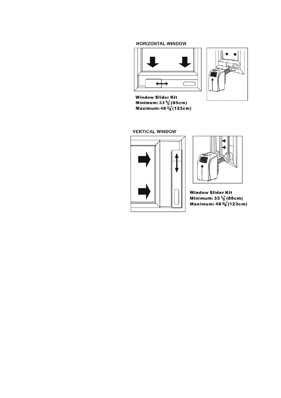 Window kit installation | Soleus Air 000 BTU Evaporative Portable Air Conditioner and 14 User Manual | Page 7 / 14