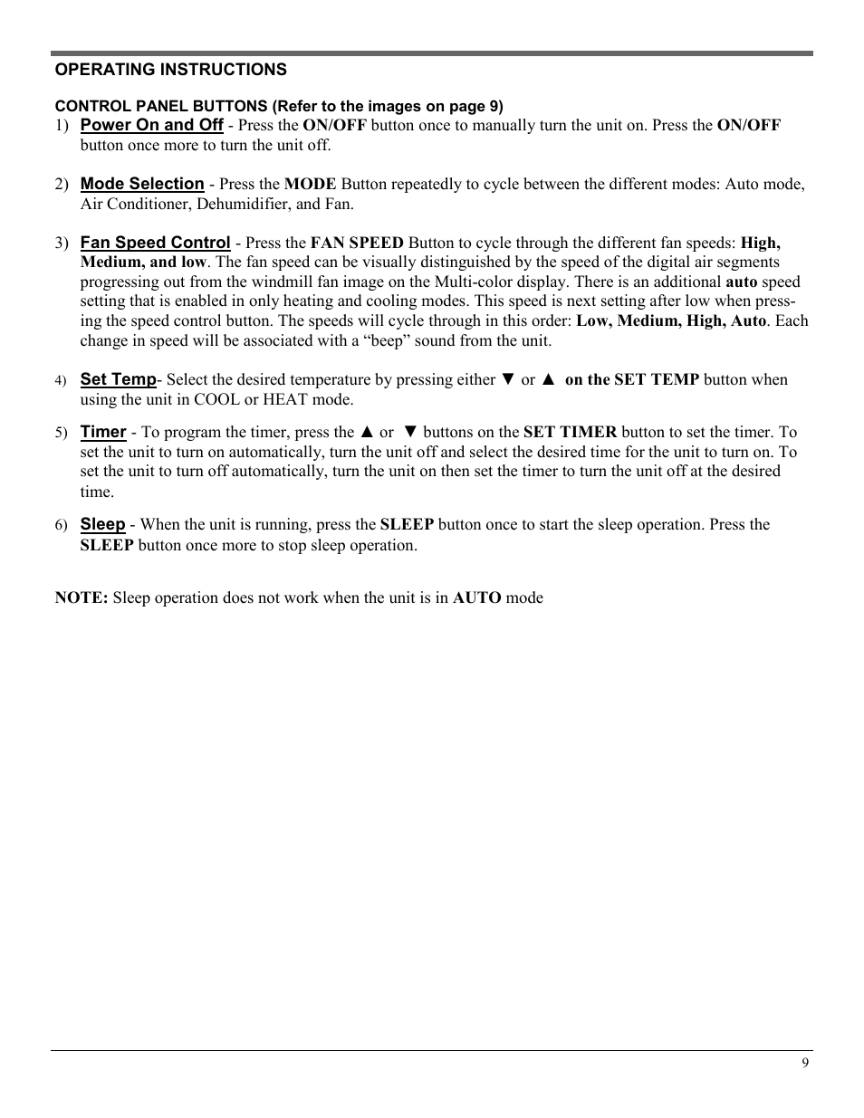 Soleus Air PE4-11R-03 User Manual | Page 9 / 16