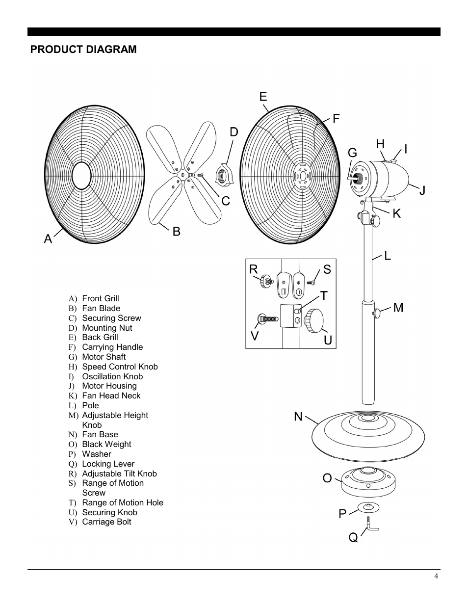Product diagram | Soleus Air FSM-40 User Manual | Page 4 / 8
