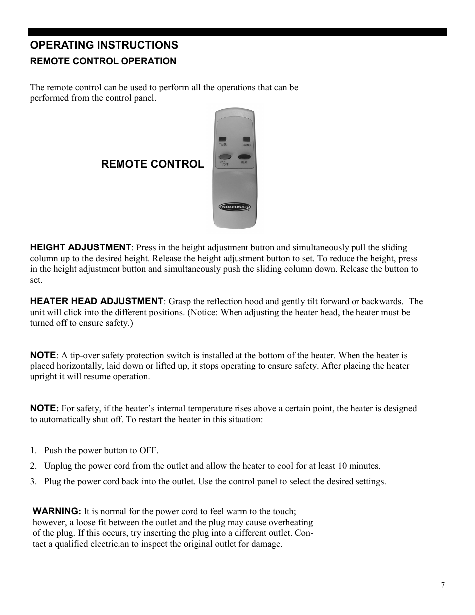 Soleus Air MS-10R User Manual | Page 7 / 9