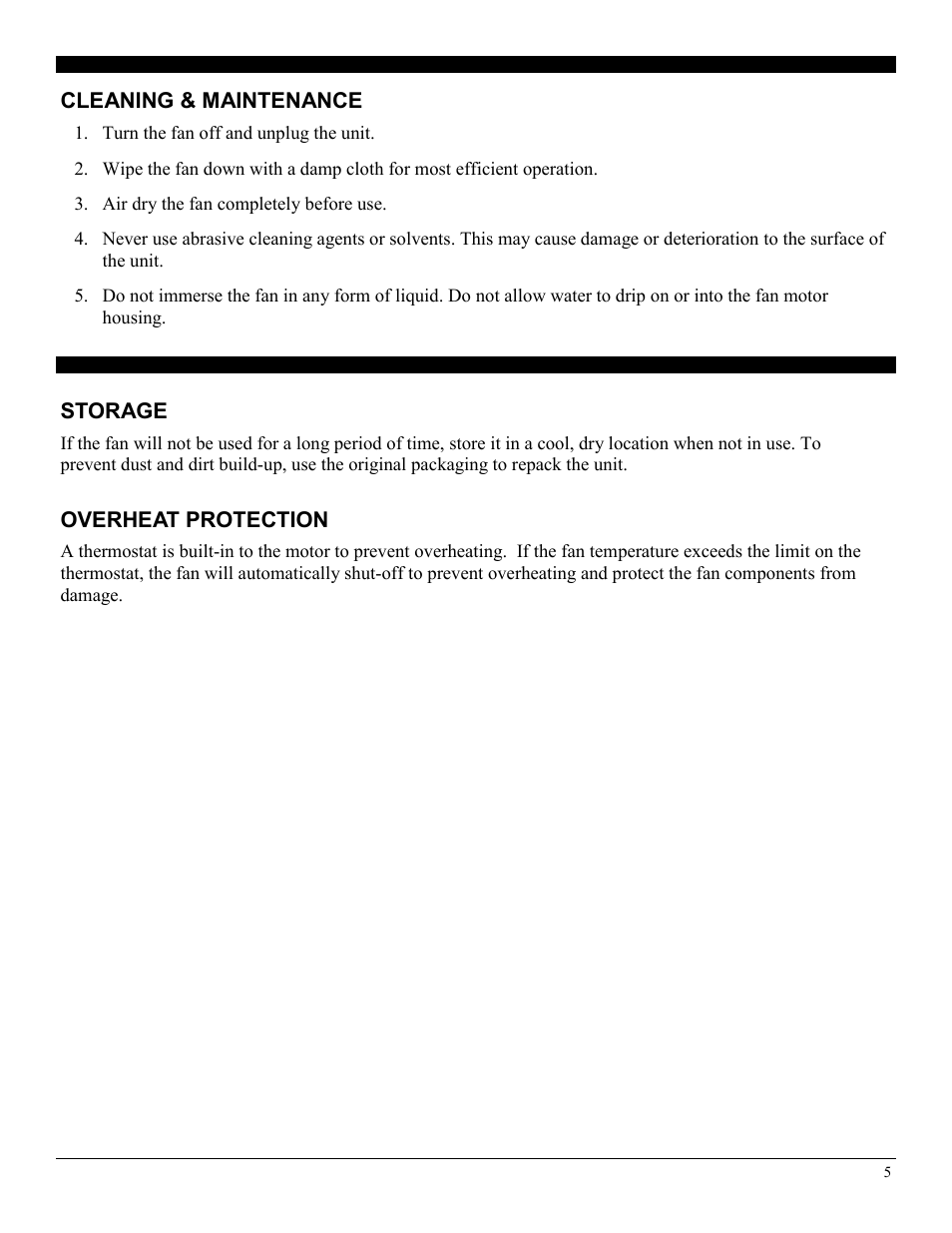 Soleus Air FT1-20-10 User Manual | Page 5 / 6