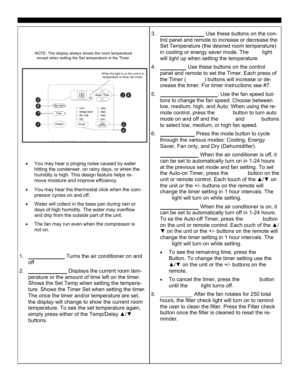 Using your air conditioner | Soleus Air Electronic Window Air Conditioner SG-WAC-25ESE-C User Manual | Page 14 / 21