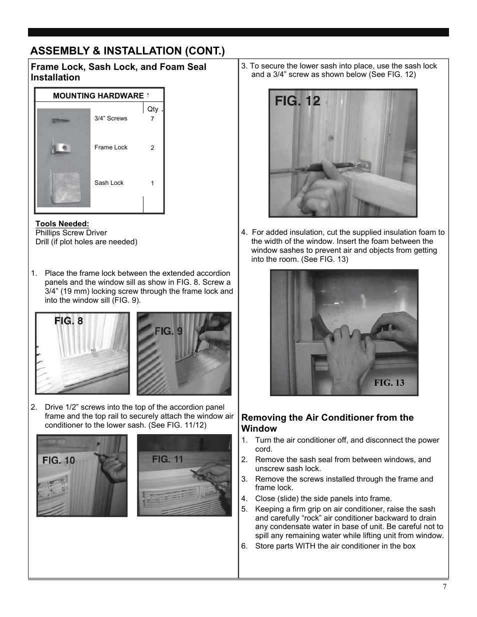 Assembly & installation (cont.) | SoleusAir SG-WAC-05SM User Manual | Page 7 / 12