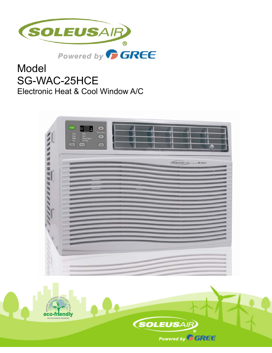 Soleus Air SG-WAC-25HCE User Manual | 20 pages