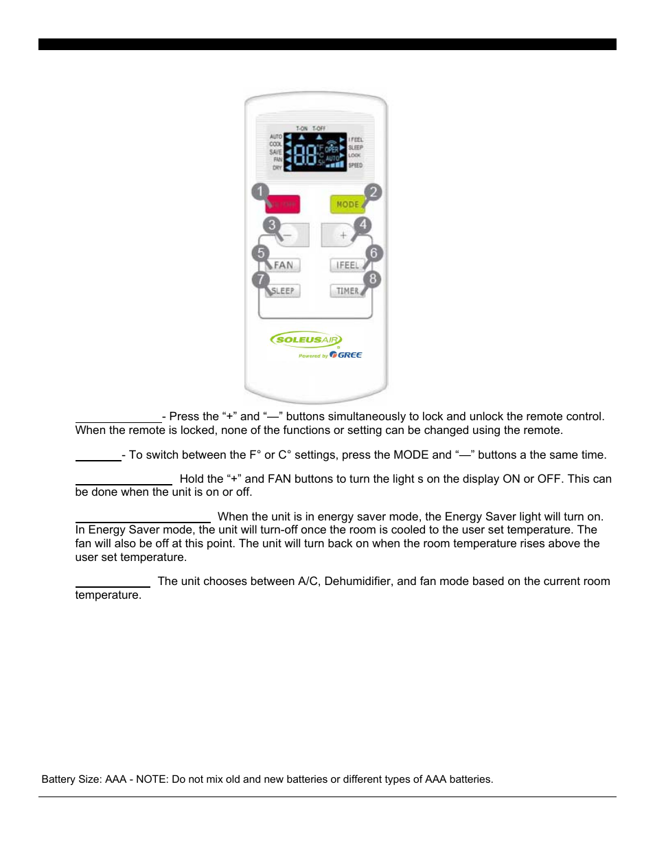 Operating your air conditioner | Soleus Air Electronic Window Air Conditioner SG-WAC-12ESE-C User Manual | Page 12 / 17