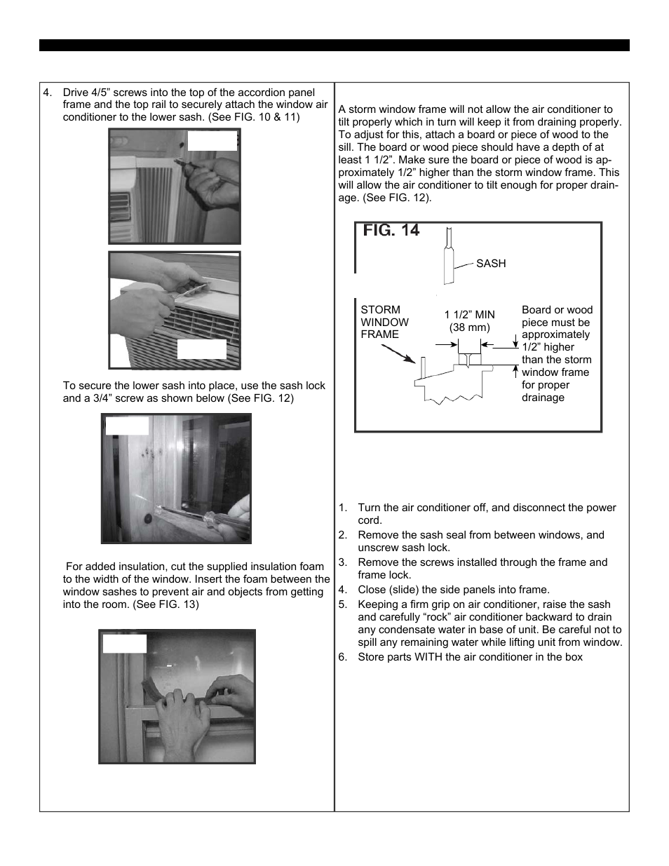 Assembly & installation (cont.) | Soleus Air Electronic Window Air Conditioner SG-WAC-12ESE-C User Manual | Page 9 / 17