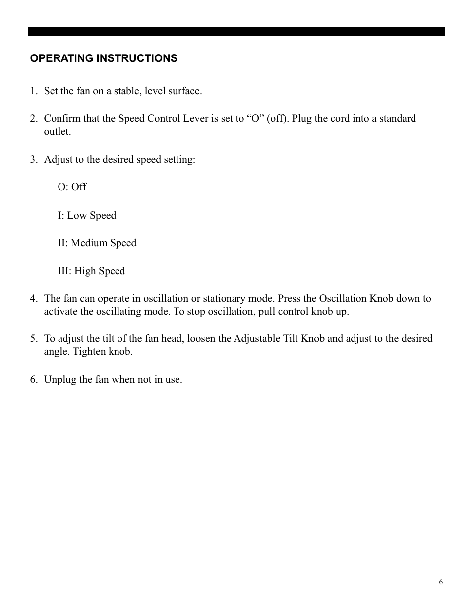 Soleus Air FT1-25-61 User Manual | Page 6 / 8