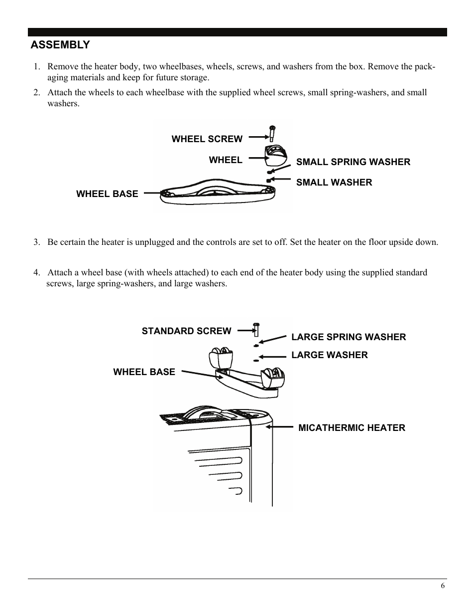 Assembly | Soleus Air HM2-15R-32 User Manual | Page 6 / 10