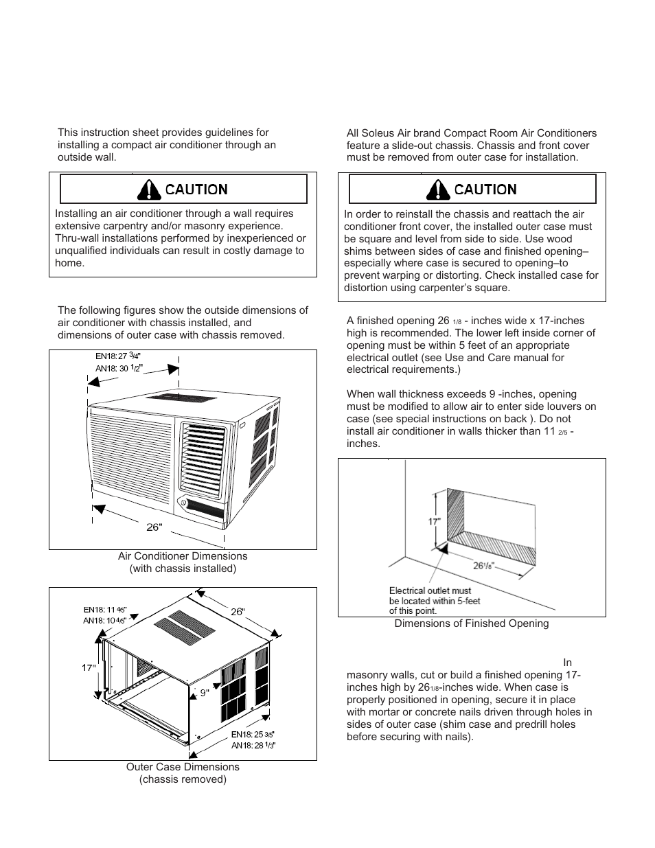 Thru-wall installation instructions | Soleus Air KC-45H User Manual | Page 17 / 20